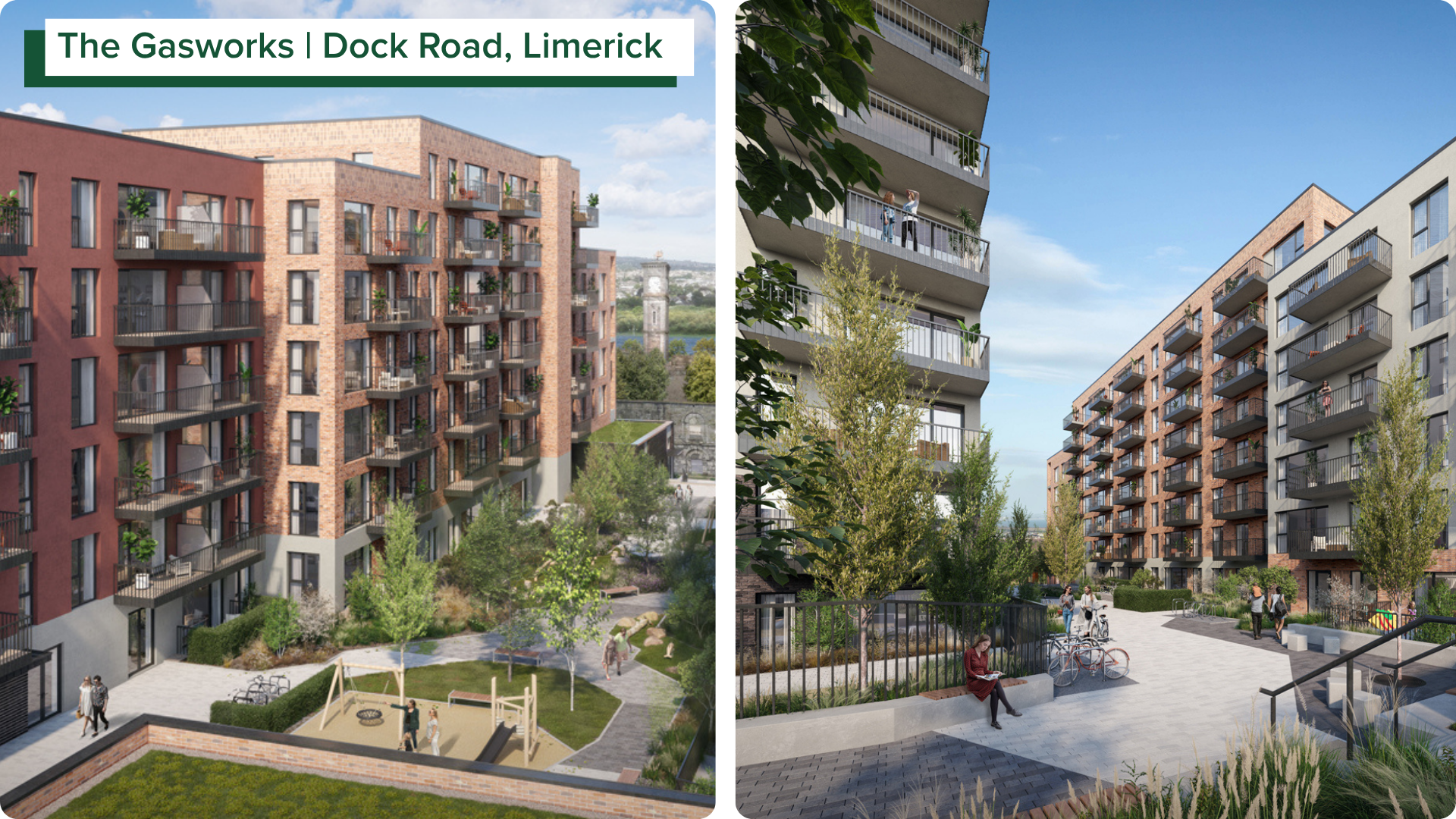 The Gasworks | Dock Road, Limerick. CGIs of proposed development