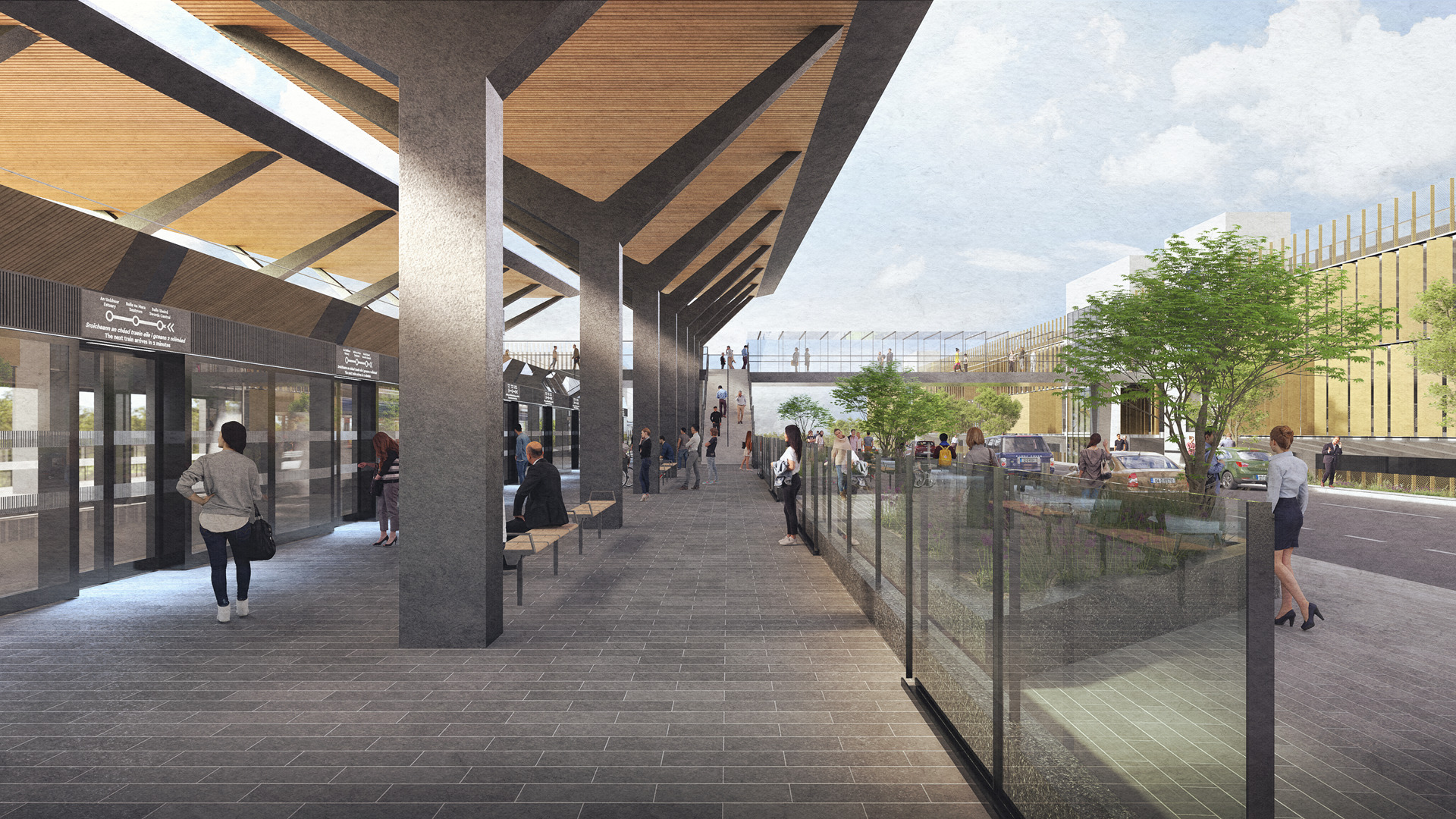 CGI illustration of Estuary Station Metrolink stop